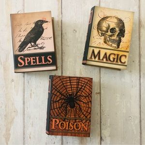 Set of 3 Gothic Academia Halloween Secret Paper Boxes